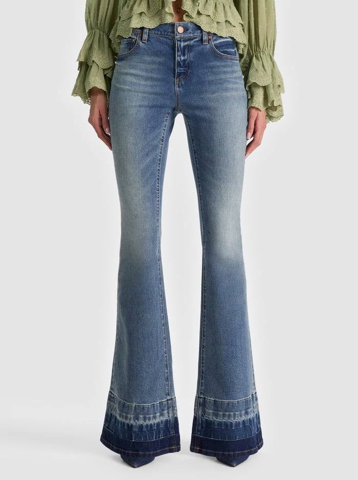 AO Roseline Bell High-Rise Flared Stretch-cotton Denim Jeans