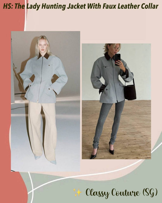 HS The Lady Hunting Cotton-blend Jacket With Faux Leather Collar
