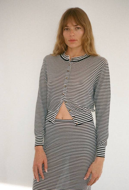 CL Hydra Stripe Cotton-blend Cardigan