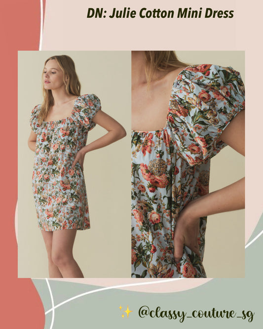 DN Julie Cotton Mini Dress in Calico Garden