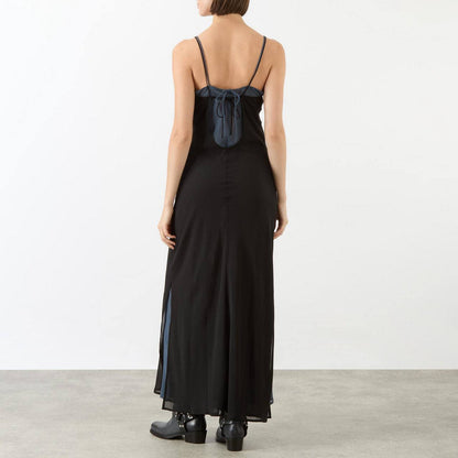 HZ Black Leika Double Slip Midi Dress