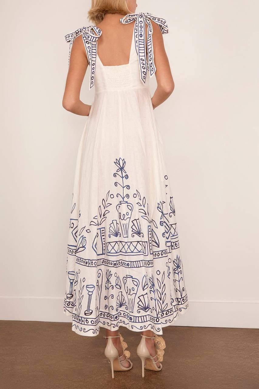 ALM Leela Ballet Linen Midi Dress