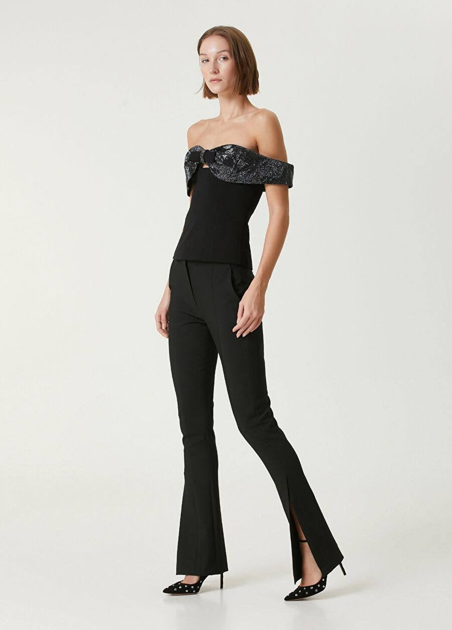 SP Off-The-Shoulder Bow Crepe Midi Dress | Mini Dress | Top