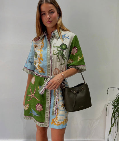 ALM Bath House Linen Mini Dress