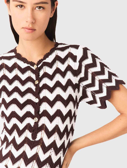 MJ Zigzag Crochet Mini Dress