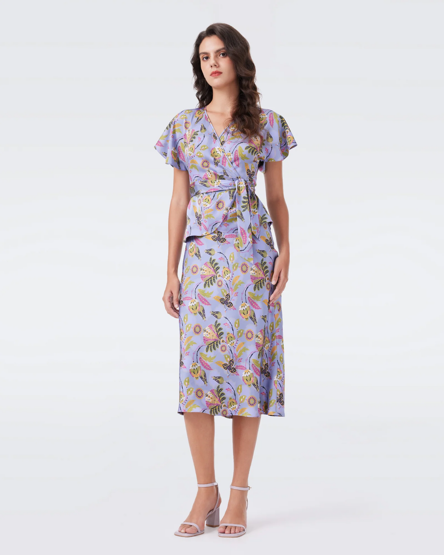 DVF Delhi Reversible Wrap Top | Krisa Midi Skirt | Set