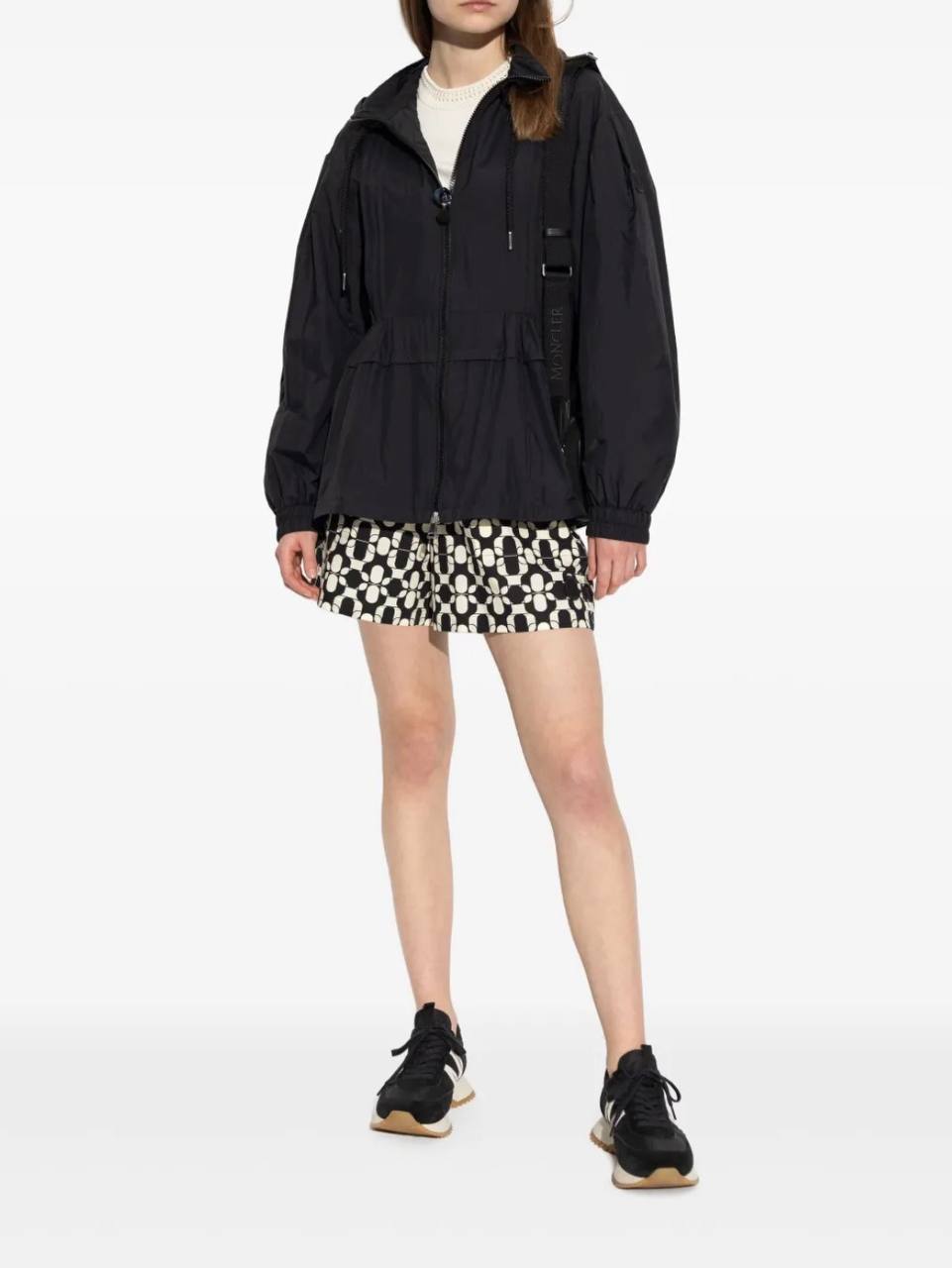 MC Vabre Pintucked Shell Hooded Jacket