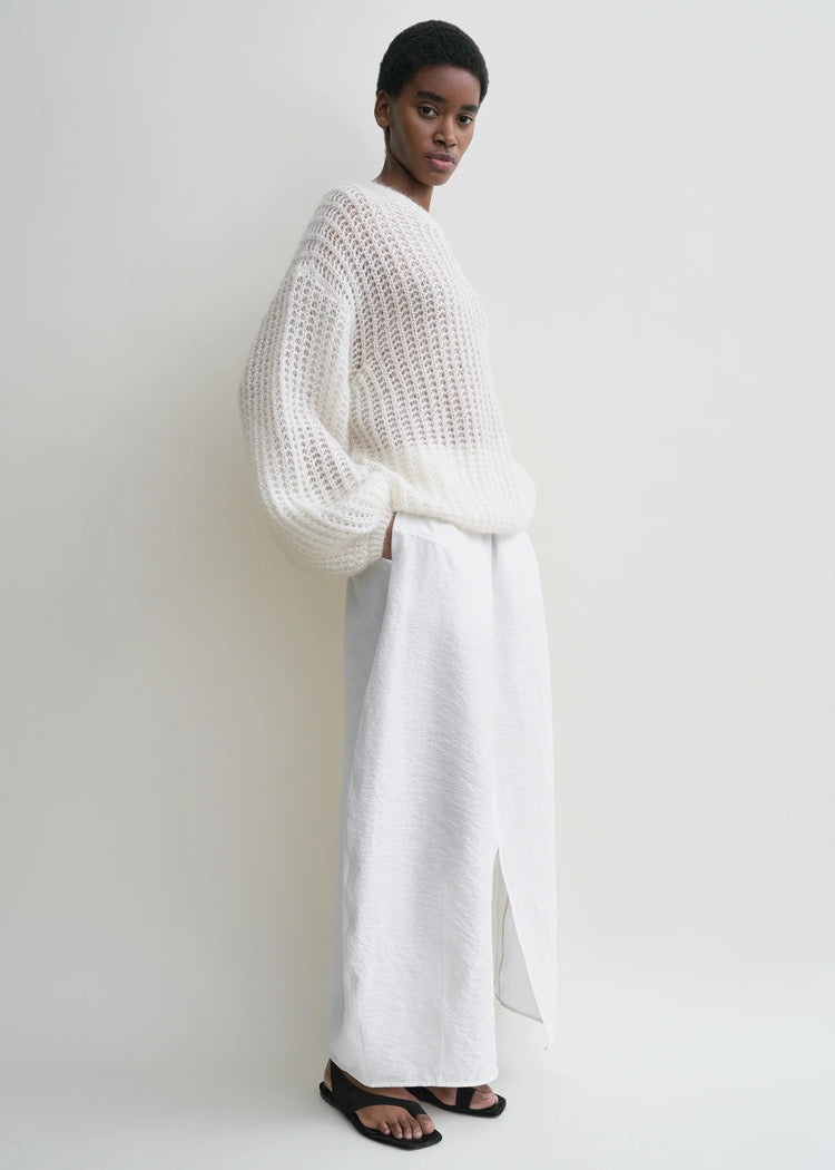 Tot Puffed Knit Mohair-Wool Blend Sweater