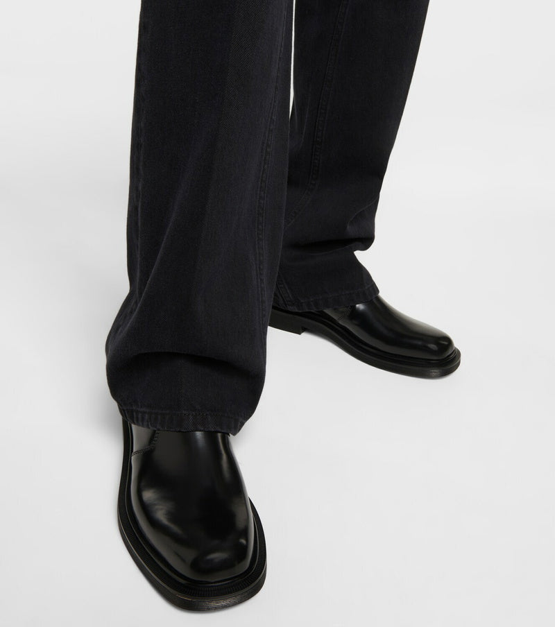 TR Black Elastic Ranger Leather Boots