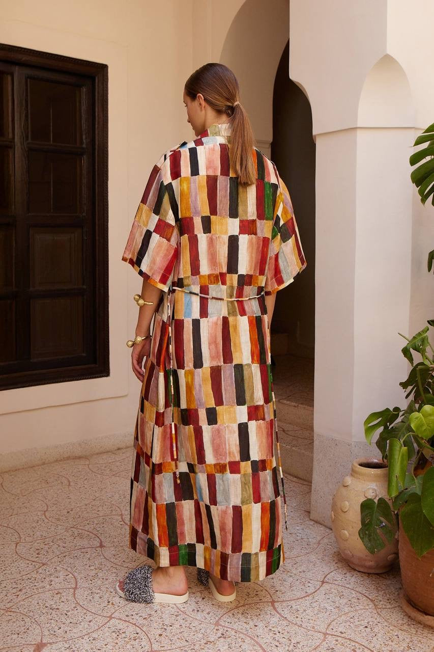 ALM Marjorelle Linen-silk Blend Shirtdress Midi Dress