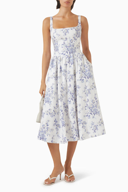 4 Colors! Ref Janu Linen Midi Dress