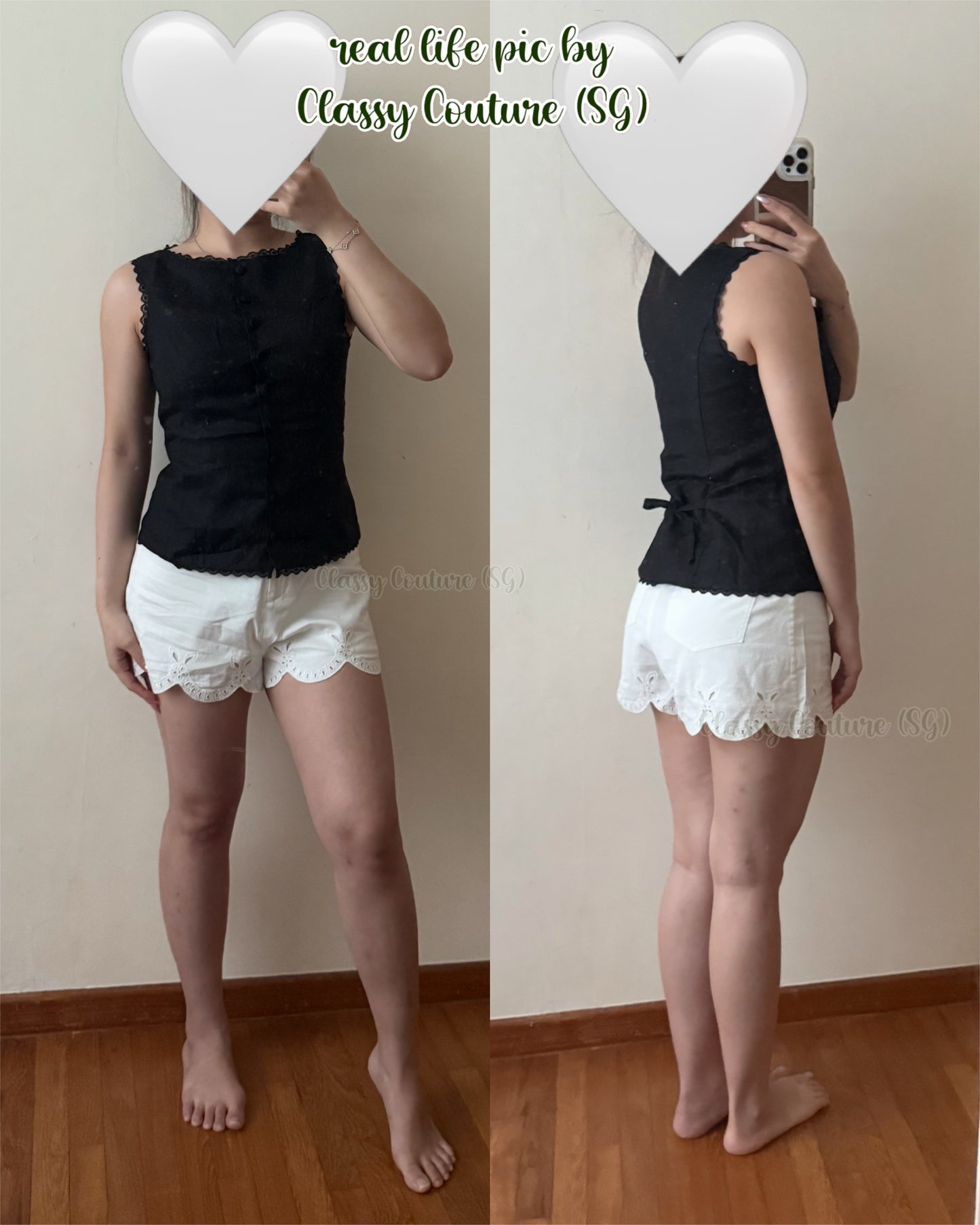4 Colors! Ref Amela Linen Top Vest