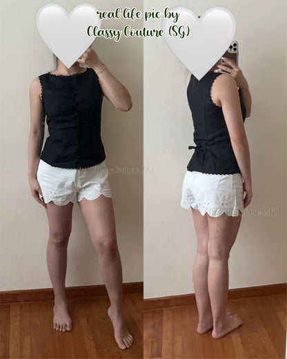 4 Colors! Ref Amela Linen Top Vest