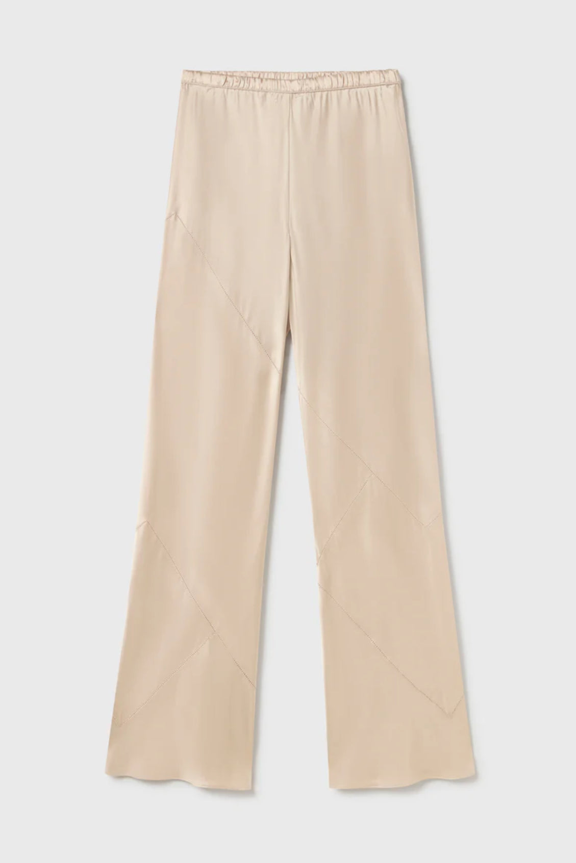 SL Splice Bias Cut Pants in Hazelnut | Black - Thick 19 Momme Silk