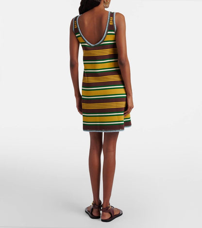 ALM Clover Viscose-blend Knit Shift Mini Dress