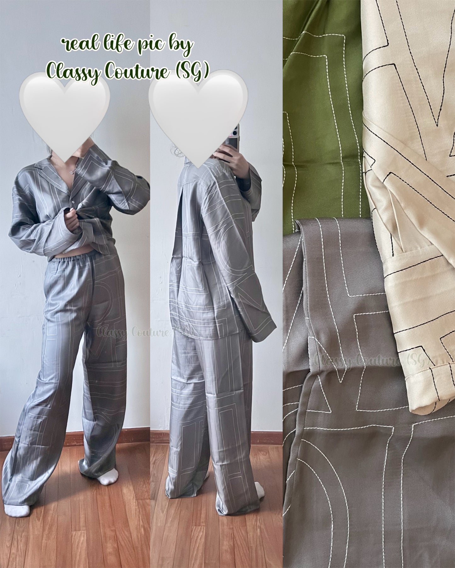7 Colors! Tot Monogram Silk PJ Shirt Top | Shorts | Pants | Embroidered Set
