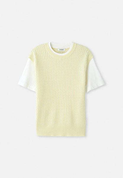 SD Layered Short-Sleeved Knitted Jumper