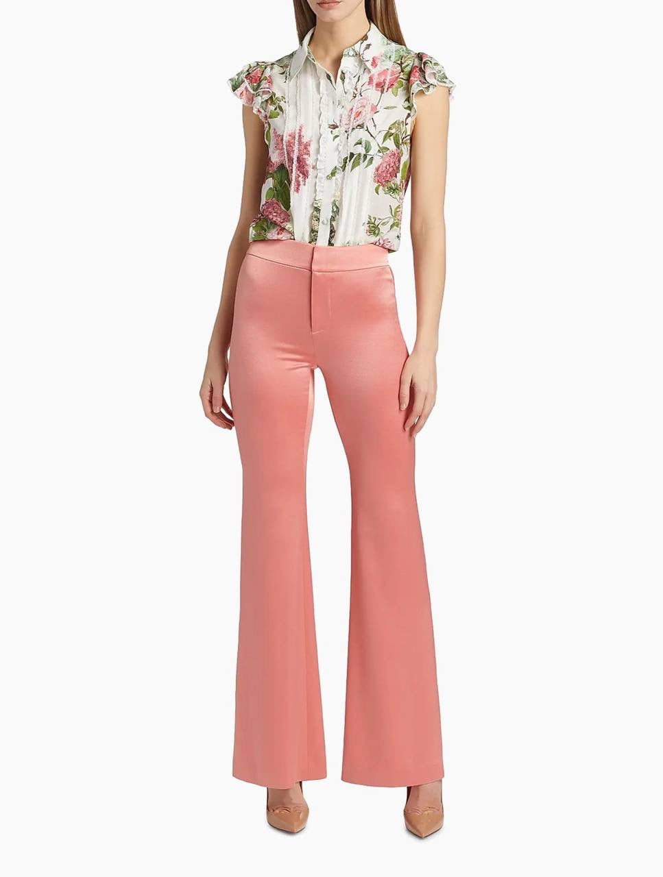 AO Minda Silk Flutter Sleeve Blouse Top