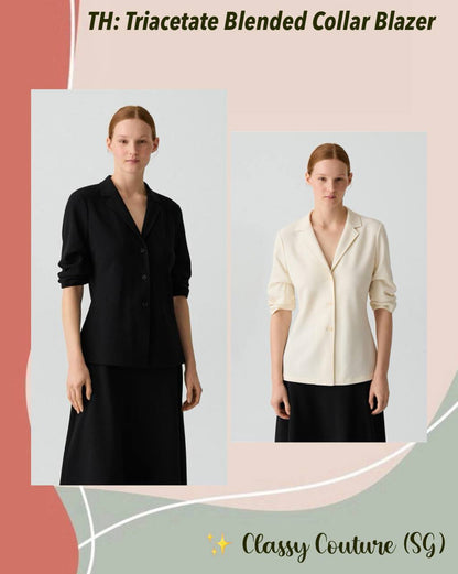 TH Triacetate Blended Collar Blazer