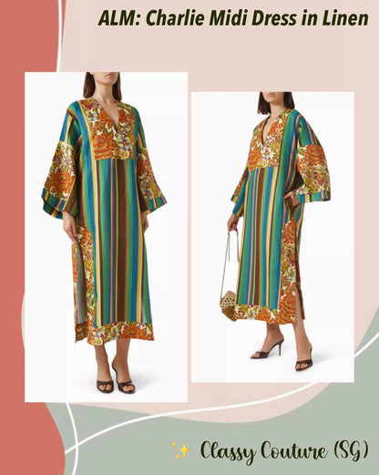 ALM Charlie Midi Dress in Linen