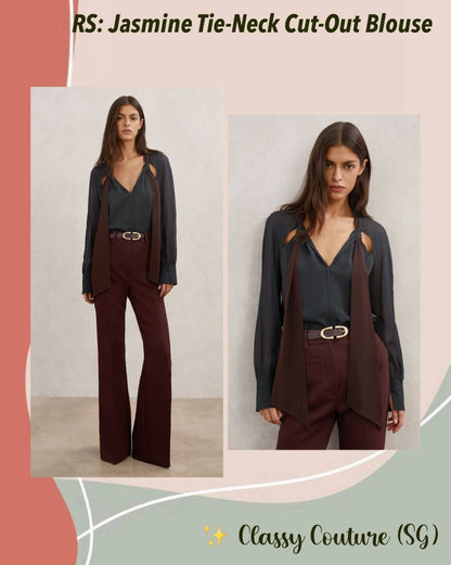 RS Jasmine Tie-Neck Cut-Out Blouse