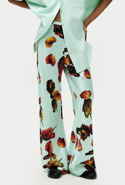 SL Bias Cut Pants: Tulipa Dew | Tulipa Black | Coast | Midnight - Thick 19 Momme Silk