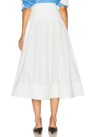 HS Midi Wrap Drop-Waist Tech Poplin Midi Skirt