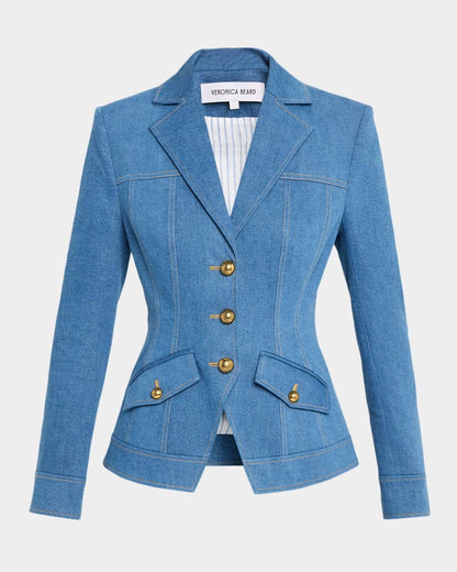 VB Randy Single-Breasted Blazer | Frenkle Pant | Cotton-blend Denim Set