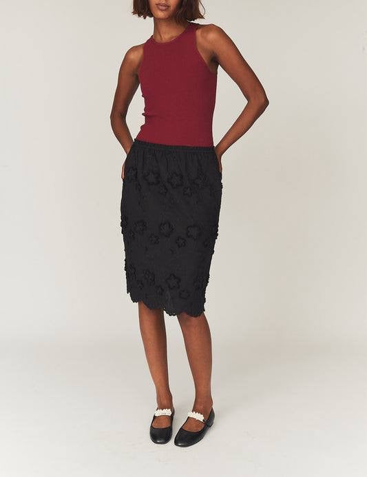 TG Fleur Organic Cotton Broderie Slip Mini Skirt