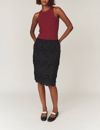 TG Fleur Organic Cotton Broderie Slip Mini Skirt