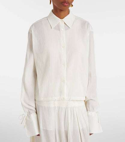 TOT Cotton Drawstring Shirt | Maxi Skirt
