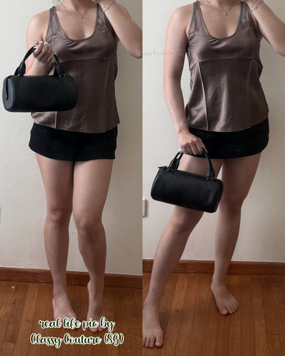 Edith Small Cylindrical Calfskin Leather Bag