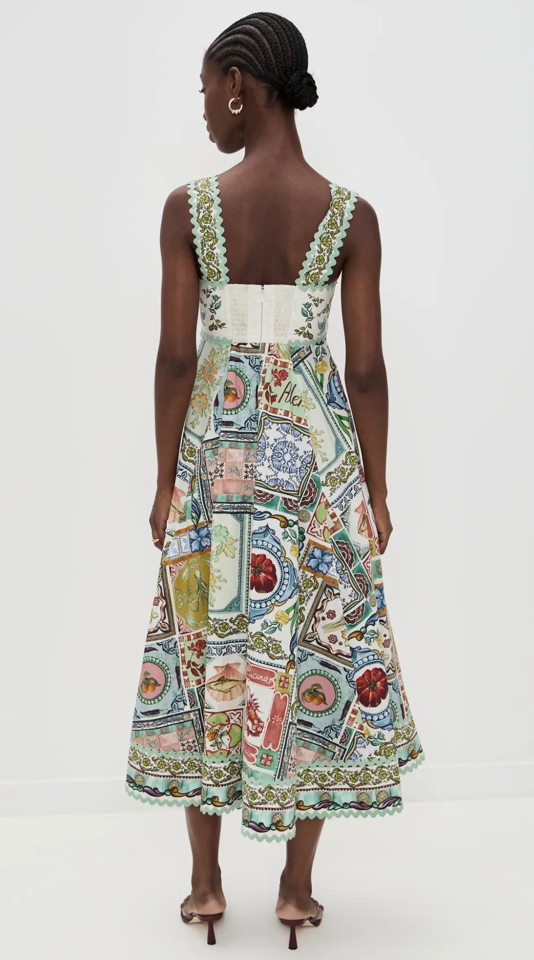 ALM Tommasina Cotton Summer Midi Dress Sundress