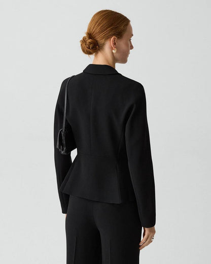 TH Fitted Blazer | Pleated Wide-Leg Pant 30" in Admiral Crepe