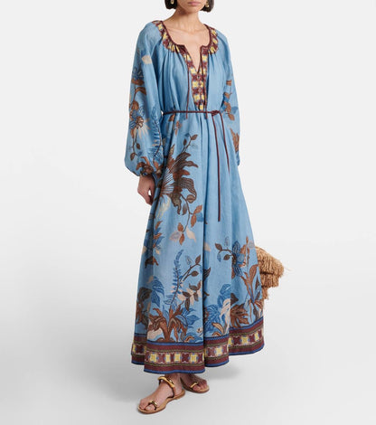ALM Georgie Pool Ramie Midi Dress
