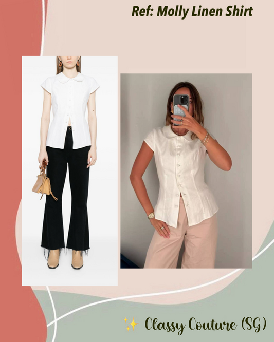 Ref Molly Collared Linen Shirt Top
