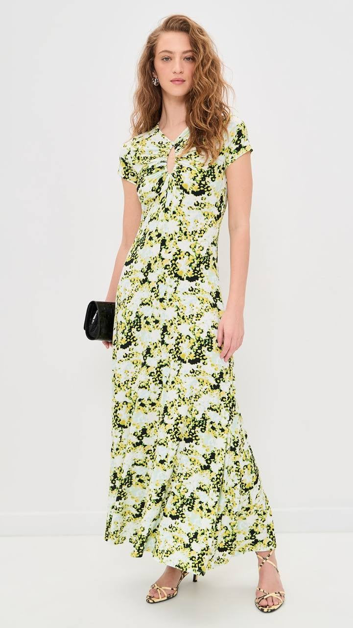 PS Noelani Rayon Stretch Jersey Keyhole Maxi Dress
