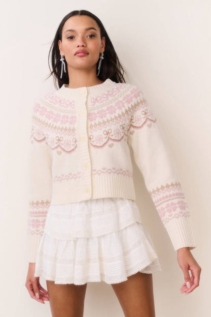 2 Colors! LSF Shantae Wool Fair Isle Cardigan