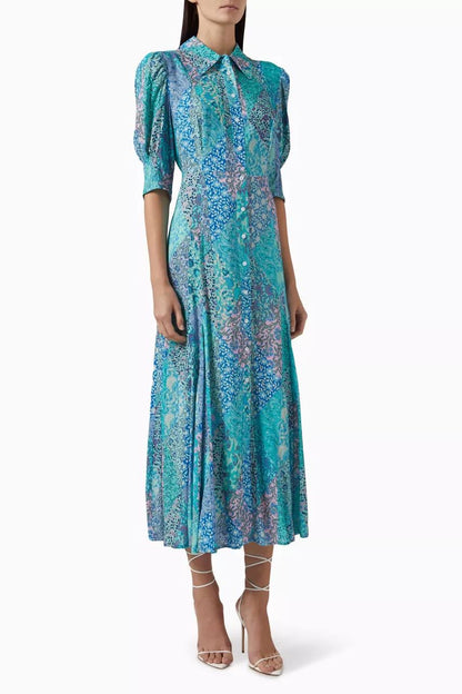 RX Bloom Viscose Midi Shirtdress