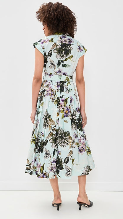 CC Octavia Floral Cotton Midi Dress