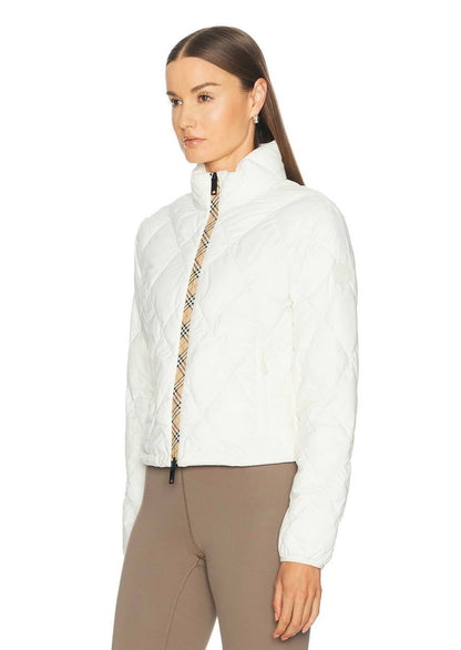 BBR Bramford Check-accent Packable Nylon Quilted Short Jacket