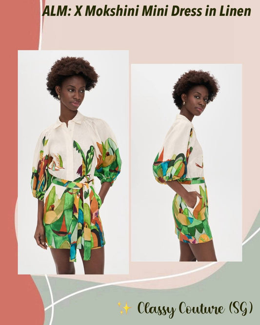 ALM Mokshini Linen Mini Dress Shirtdress