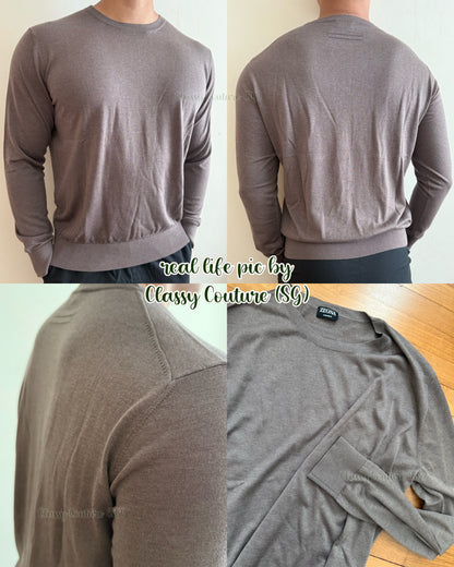 4 Colors! ZN Men's Cashseta Cashmere and Silk Crewneck Sweater