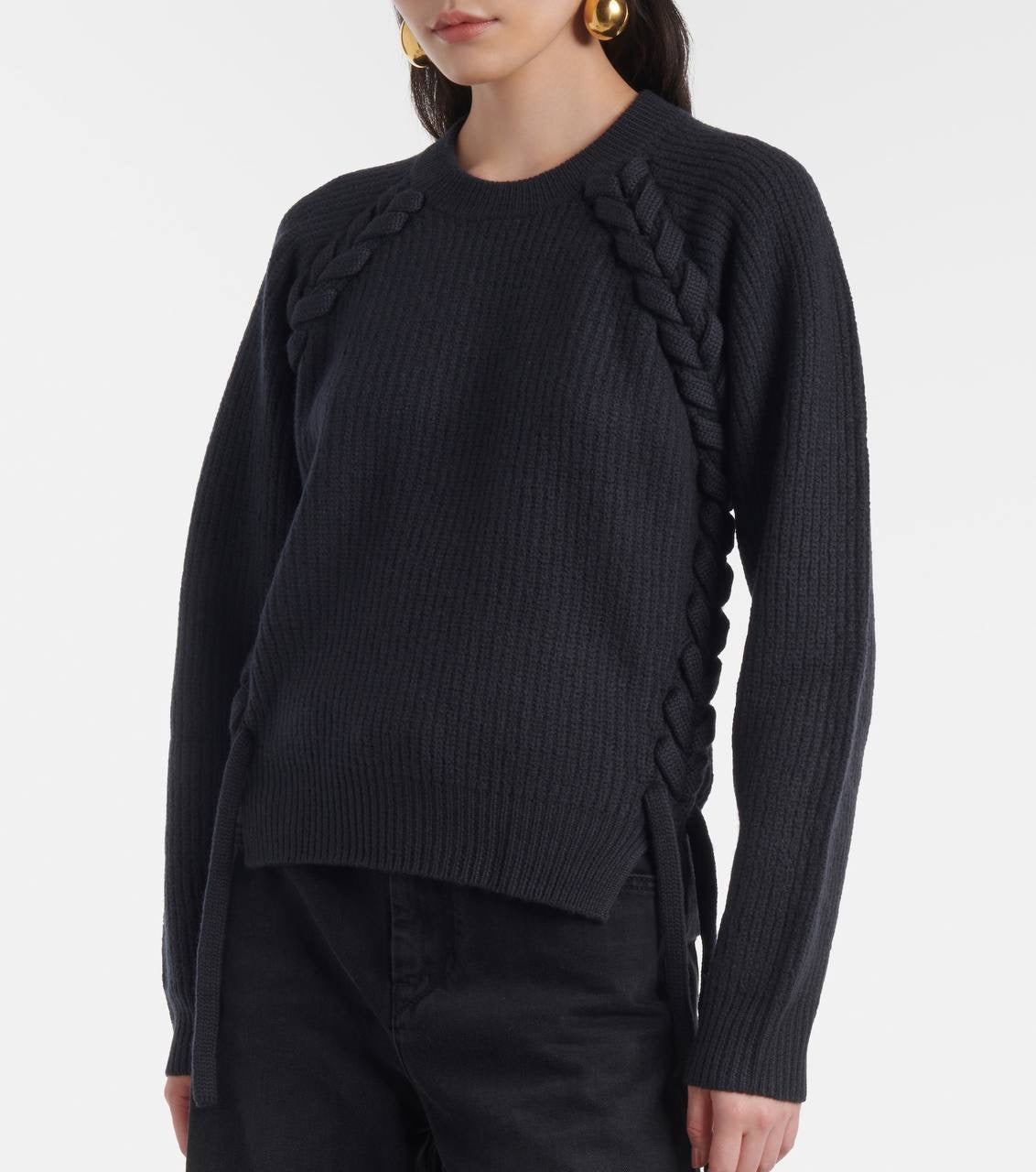 IM Noelia Whipstitch Merino Wool Sweater