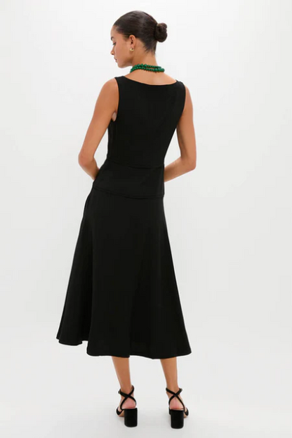 UJ Vivi Sweetheart Neckline Viscose Midi Dress