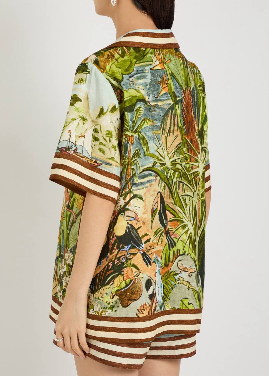 ALM Toucan Tango Buttondown Shirt | Shorts | Linen Set