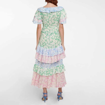 RX Benita Cotton Tiered Maxi Dress