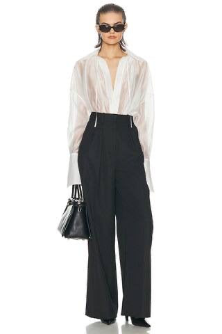 HS The Poet Sheer Lyocell Blouse Top in White