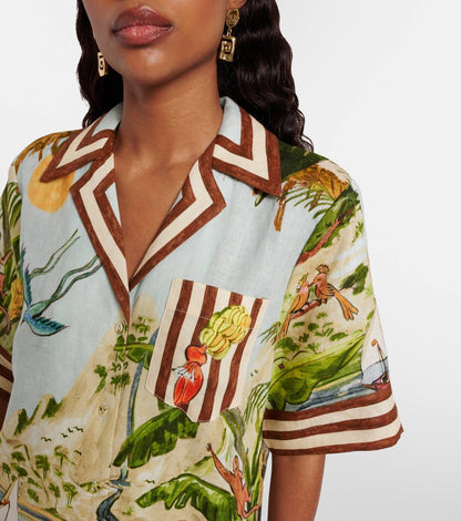 ALM Toucan Tango Buttondown Shirt | Shorts | Linen Set
