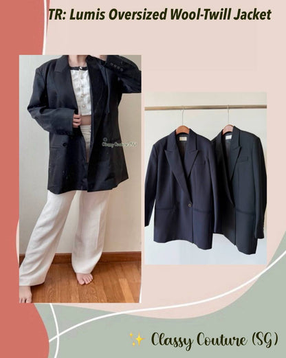 Restock! TR Lumis Oversized Wool-Twill Jacket Blazer